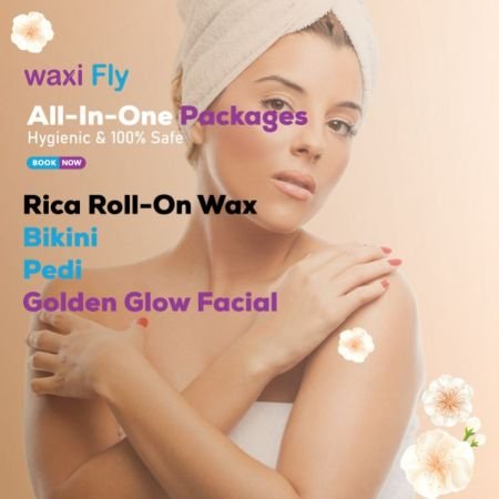 Rica Roll-On Wax +Bikini +Pedi & Golden Glow Facial